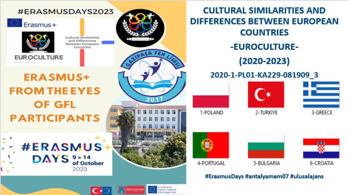2023 ErasmusDays kapsamında projemiz EUROCULTURE'ın tüm faaliyetleri sunuldu